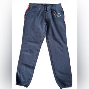 Abercrombie & Fitch Y2K Navy Jogger Pants Embroidered Logo Women Small SKU 22